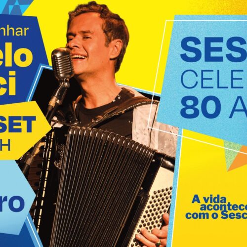 Com ingreesos esgotados, Marcelo Jeneci faz show em Feira de Santana em comemoração aos 80 anos do Sesc.
